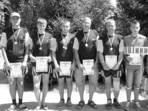 На знімку: команда Вінниччини – срібний призер чемпіонату України з городків 2013 року. Третій справа – Анатолій Телятников. Фото Віктора ЗЕМНОРІЯ. Городки - гра народна