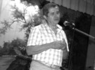 Слово має голова Вінницької обласної організації Національної спілки письменників України, поет Михайло Каменюк. Фото Руслана ХРАНОВСЬКОГО.